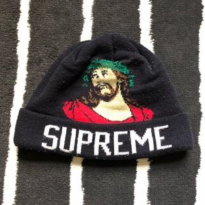 Rare 2014/2015 Supreme Jesus Portrait Beanie